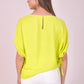 Blusa corte mariposa con ajuste en manga 116677