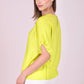 Blusa corte mariposa con ajuste en manga 116677