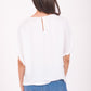 Blusa corte mariposa con ajuste en manga 116677