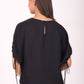 Blusa corte mariposa con ajuste en manga 116677