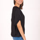 Blusa corte mariposa con ajuste en manga 116677