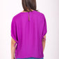 Blusa corte mariposa con ajuste en manga 116677