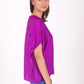 Blusa corte mariposa con ajuste en manga 116677