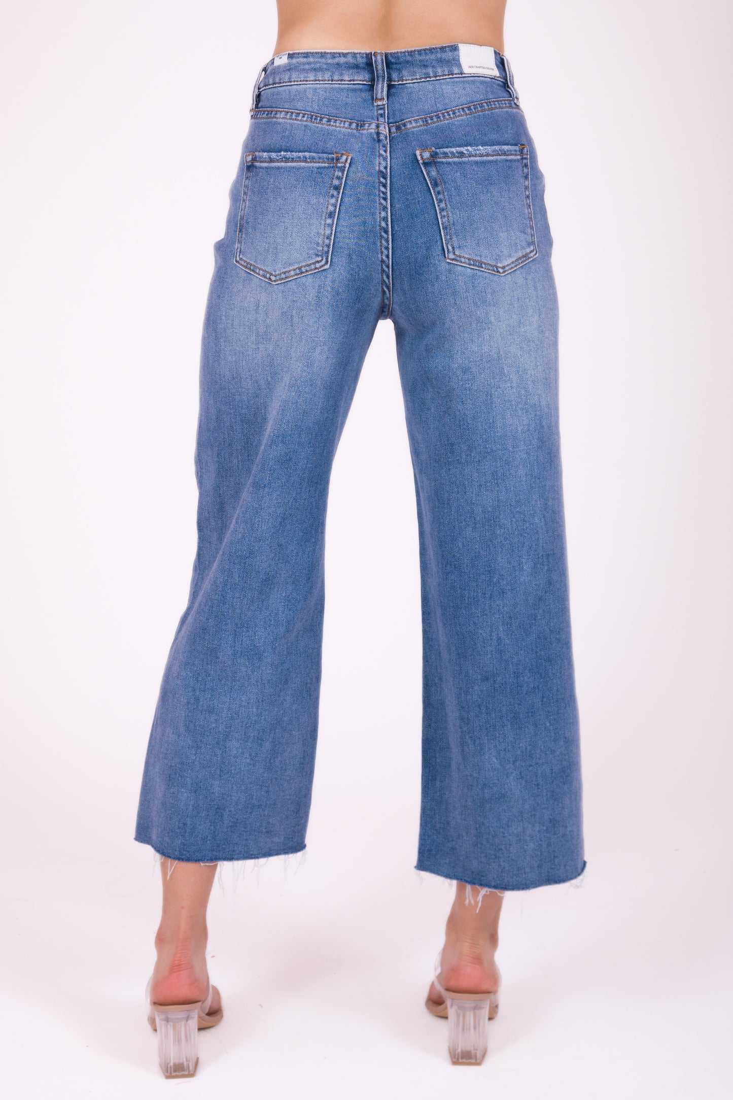 Jeans recto deshilachado  C1380W