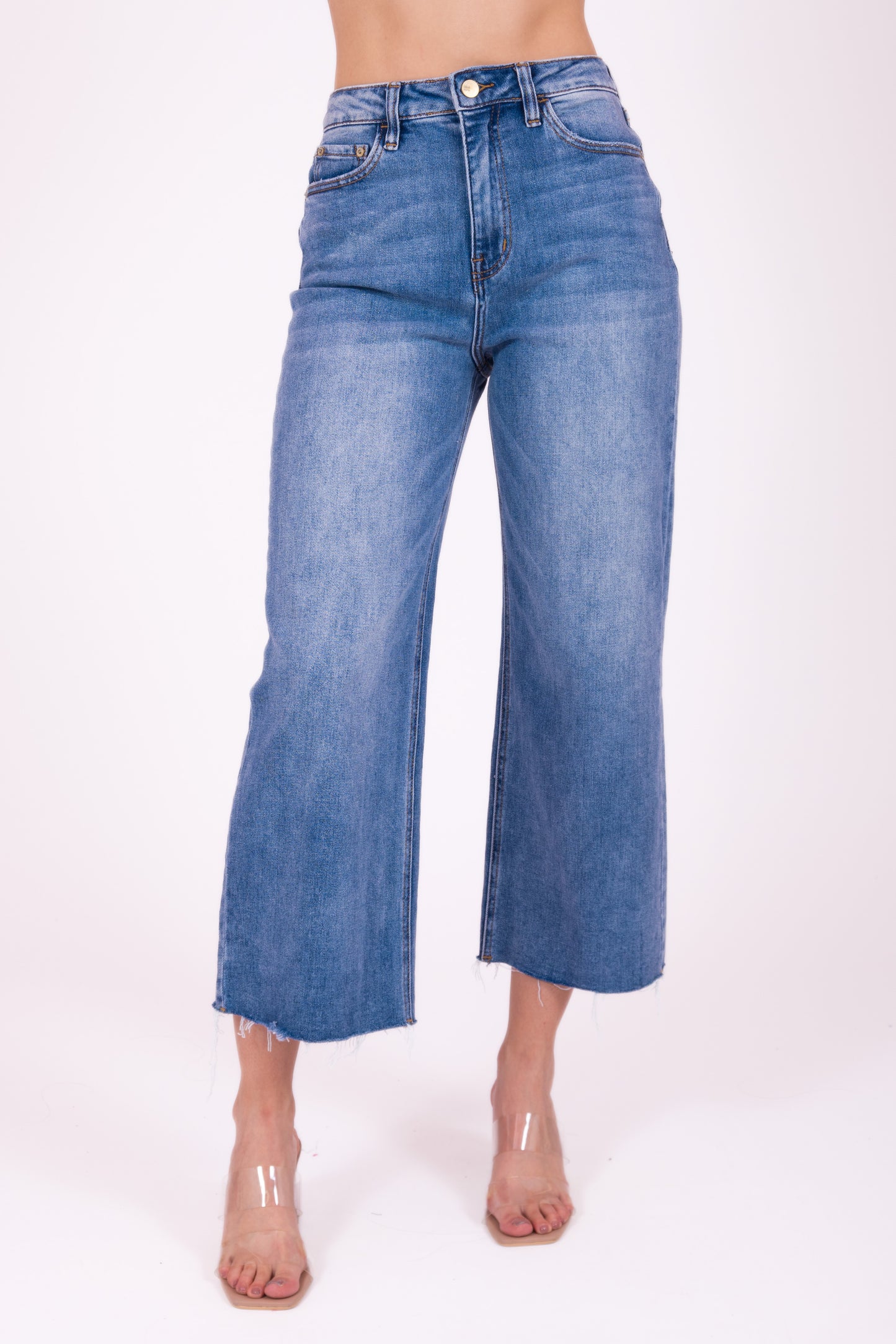 Jeans recto deshilachado  C1380W