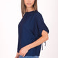 Blusa corte mariposa con ajuste en manga 116677