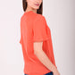 Blusa escote en V manga corta 117359