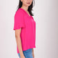 Blusa escote en V manga corta 117359