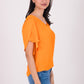 Blusa escote en V manga corta 117359