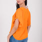 Blusa escote en V manga corta 117359