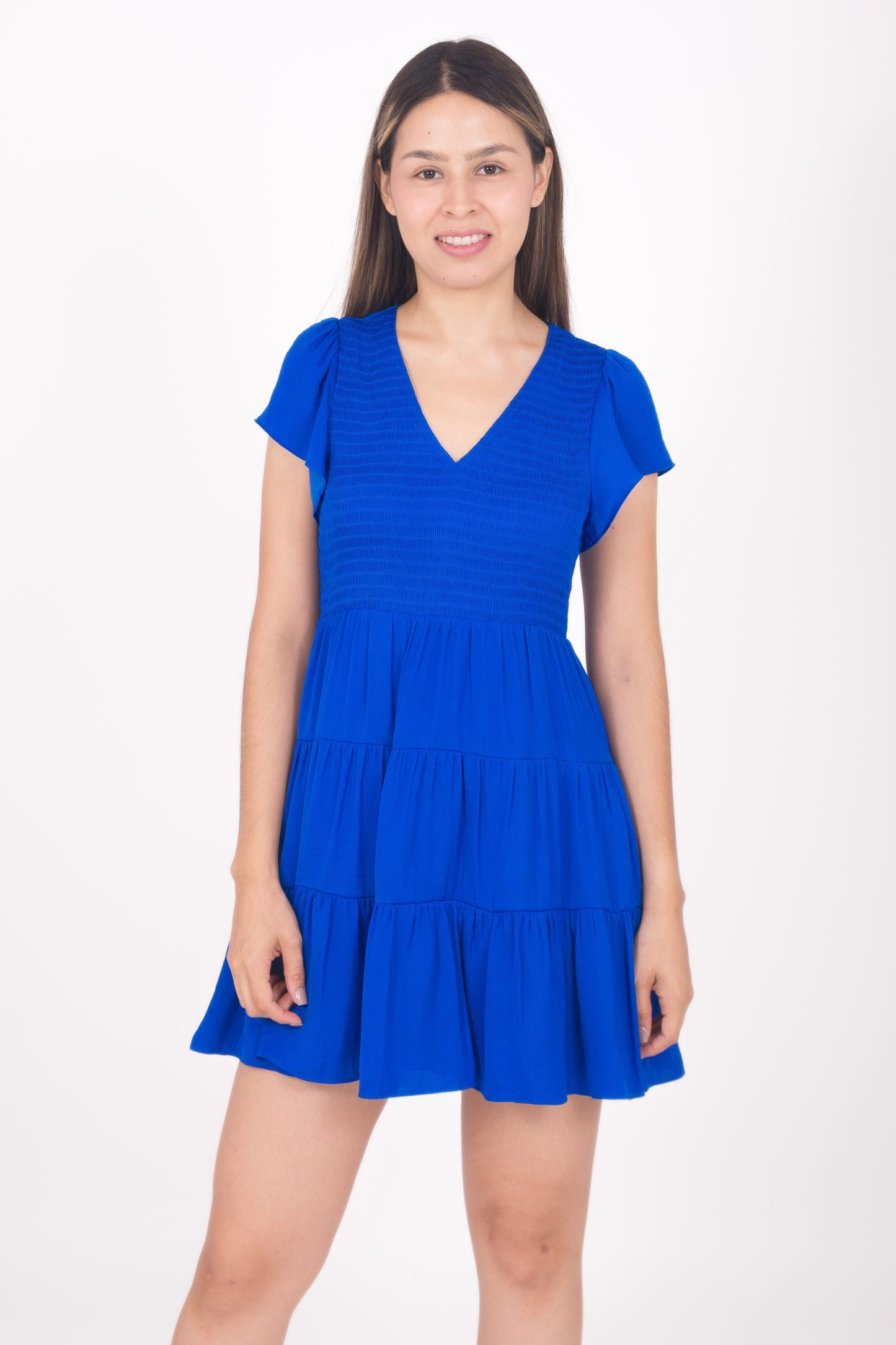 Vestido plisado en busto  115670