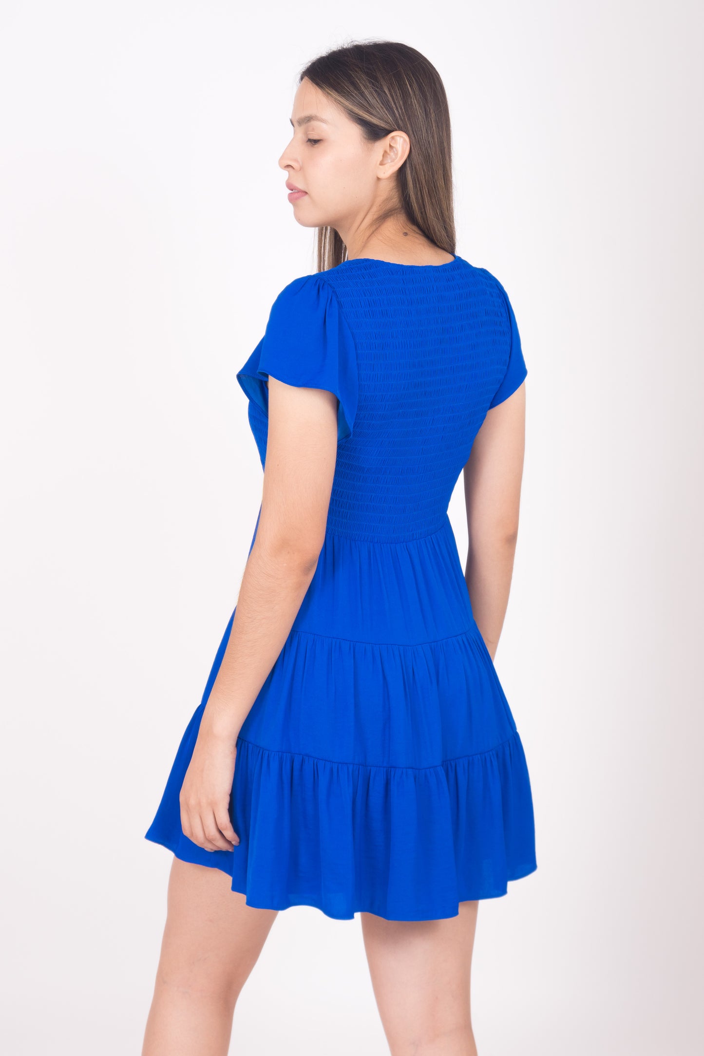 Vestido plisado en busto  115670