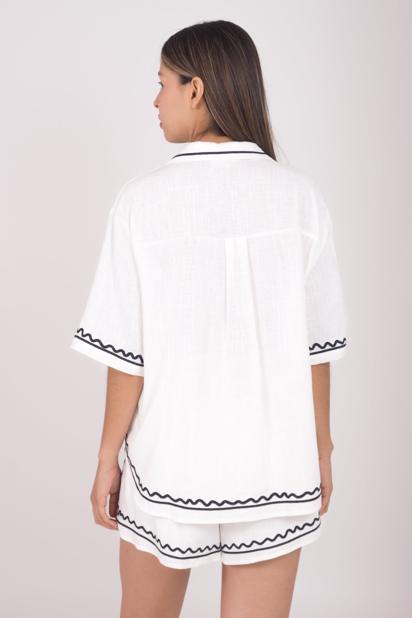 Blusa de botones lino AS2801