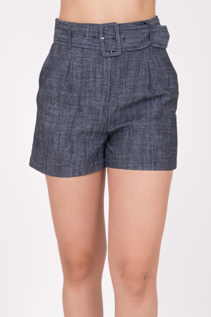 Short con cinto lino P10315