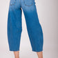 Jeans pierna ancha con pinza en tobillo C9390M